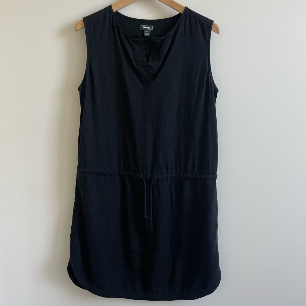 Roots black drawstring waist dress